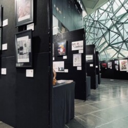 SK Partitions 2400h x 1800w Black Hire Partitions at Federation Square